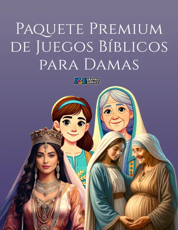 Paquete Premium de 15 Juegos Bíblicos para Damas