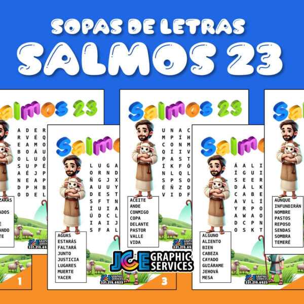 Salmo 23 sopa de letras para niños