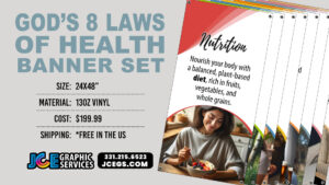 God's 8 Laws of Health Banner Set | JCE Graphic Services