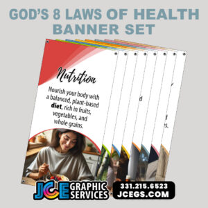 God's 8 Laws of Health Banner Set | JCE Graphic Services