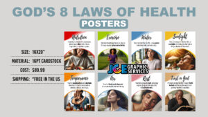 God's 8 Laws of Health: Posters
