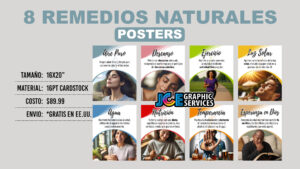 8 remedios naturales posters