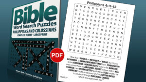 Bible Word Search Puzzles Philippians and Colossians