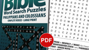Bible Word Search Puzzles Philippians and Colossians