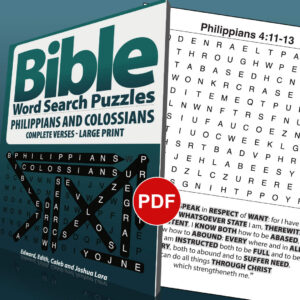 Bible Word Search Puzzles Philippians and Colossians