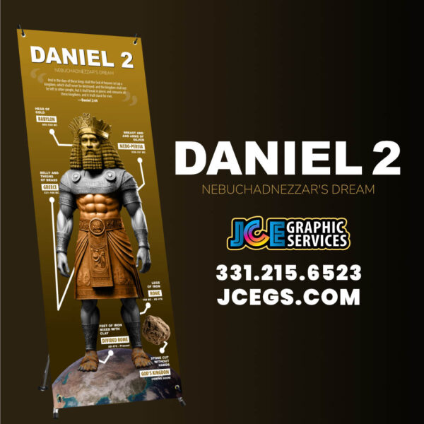 Daniel 2 Statue Banner – 24"x63" with Tripod Stand