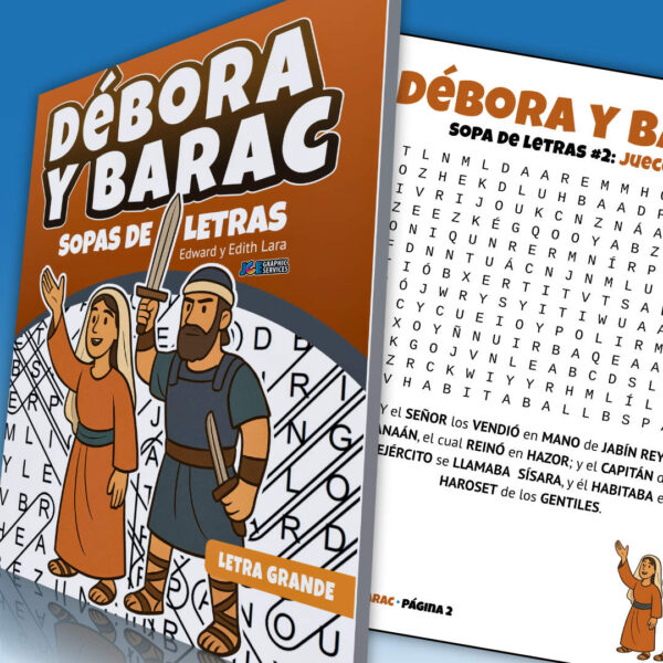 Débora y Barac sopa de letras de la Biblia