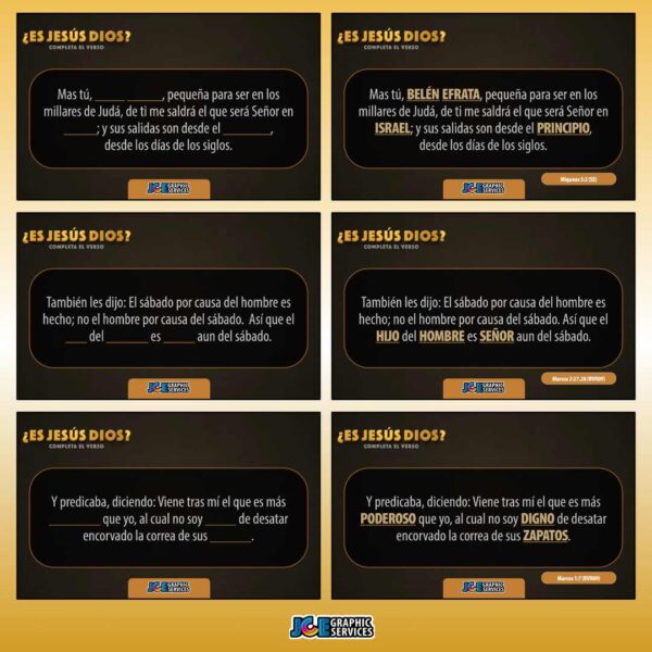 Completa el Verso | ¿Es Jesús Dios? — Juego Bíblico (PowerPoint)
