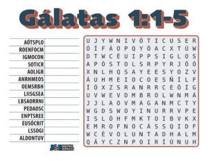 Sopa de Letras con Letras Revueltas: Gálatas 1:1–5 [PDF]