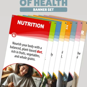 God's 8 Laws of Health Banner Set 24"x48" (vertical)