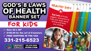 God’s 8 Laws of Health Banners for Kids