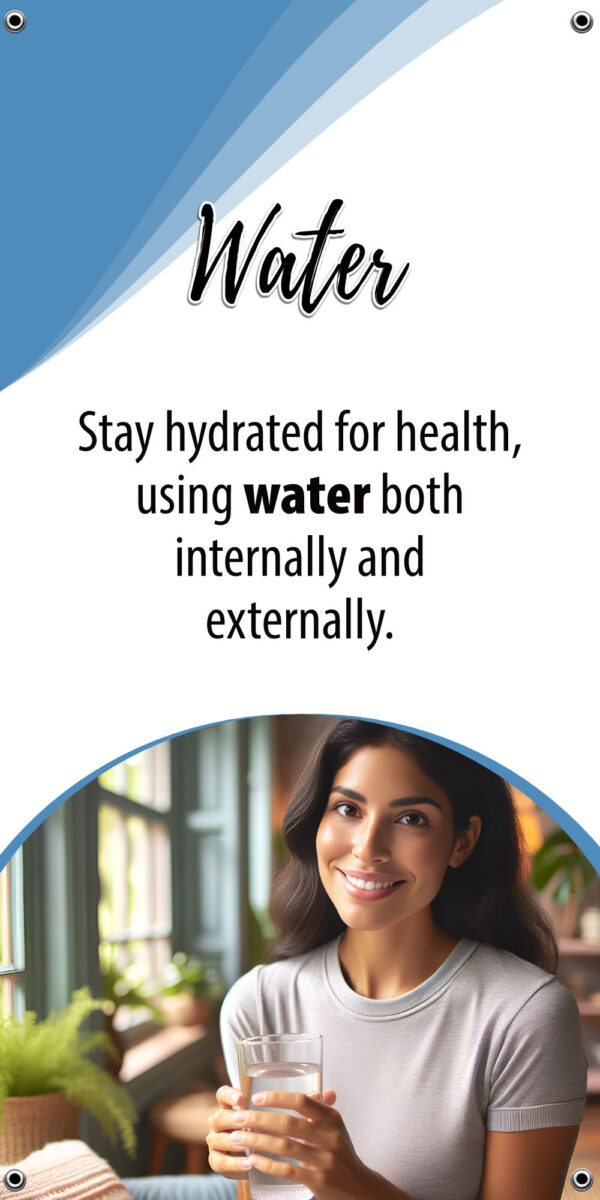 God’s 8 Laws of Health Banner Set 24″x48″