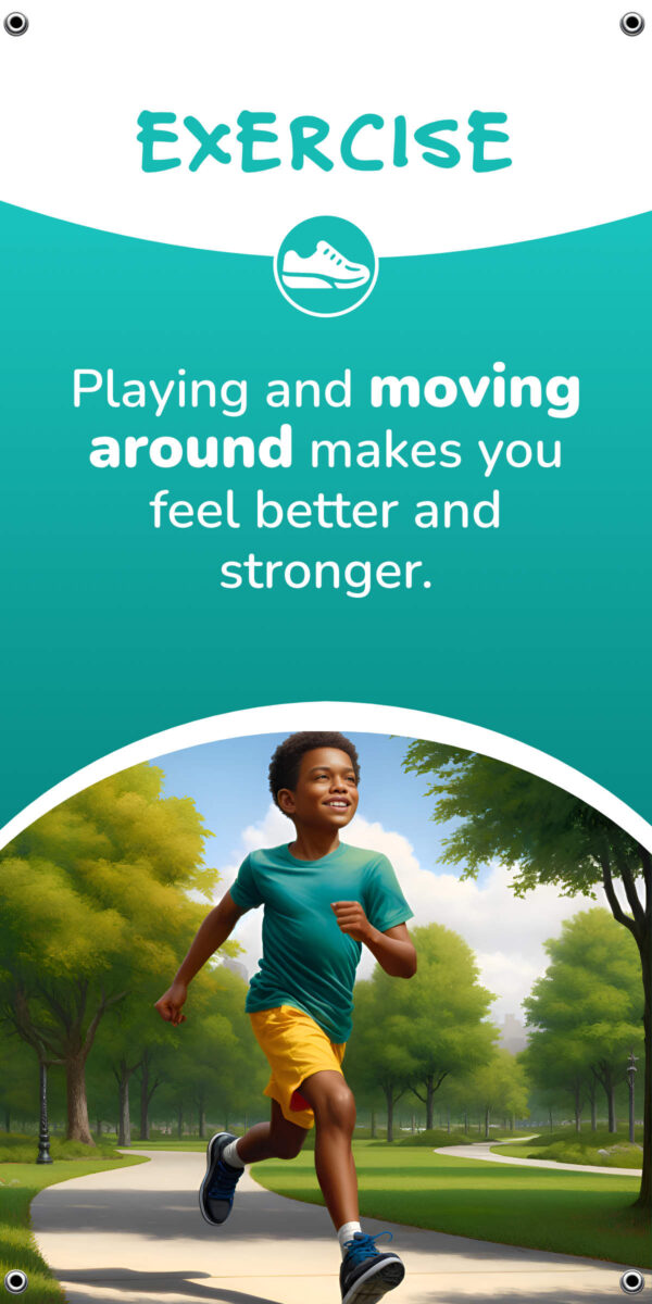 God’s 8 Laws of Health Banners for Kids