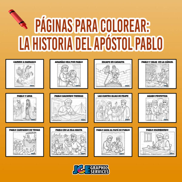 Páginas para Colorear:La Historia del Apóstol Pablo
