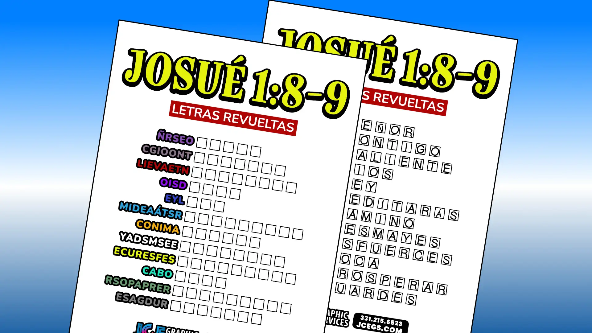 Letras Revueltas – Josué 1:8-9