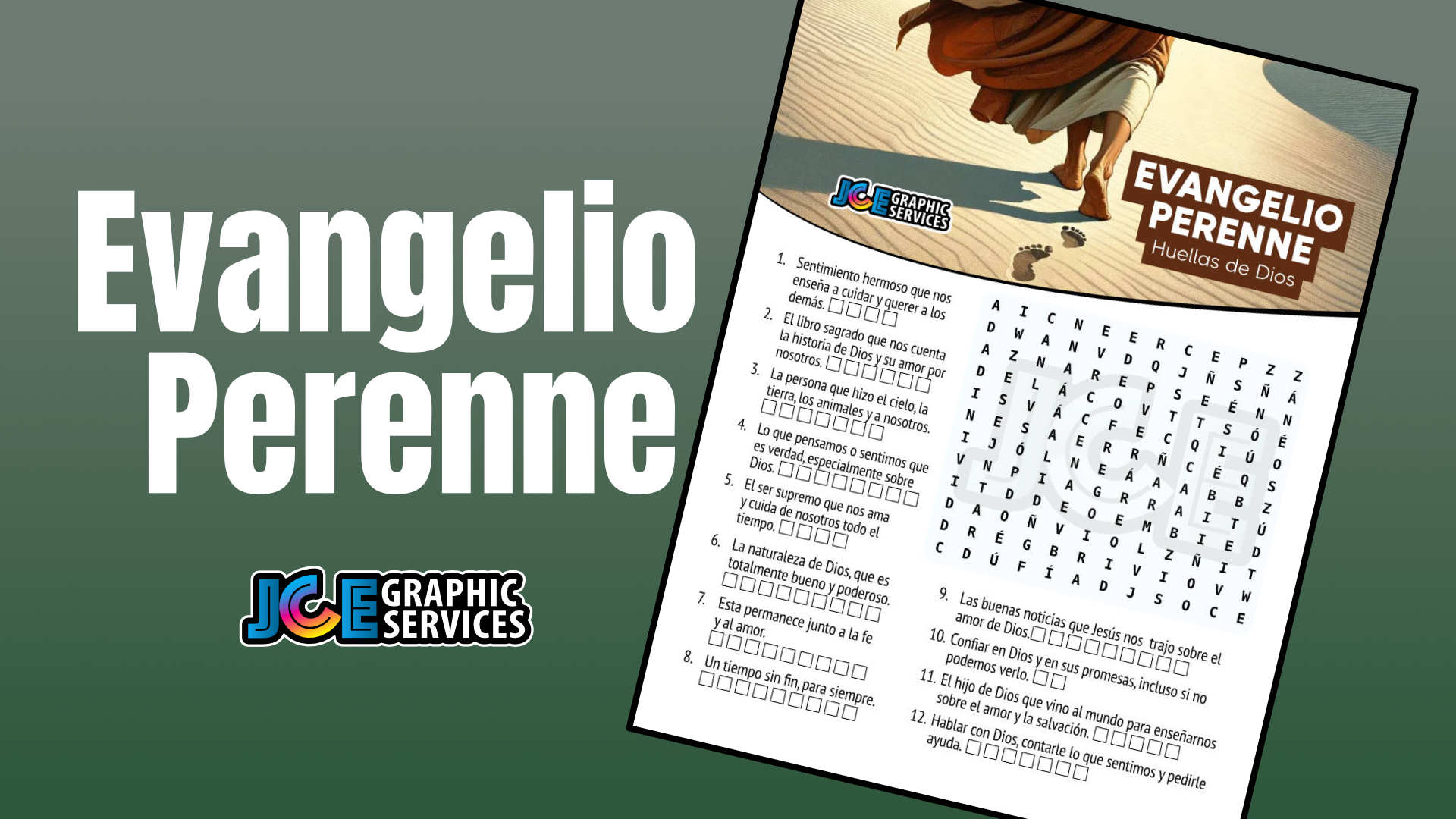 Sopa de Letras Evangelio Perenne: Huellas de Dios
