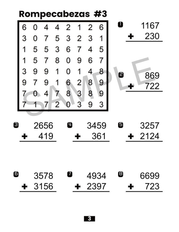 Matemática Misteriosa: Aventuras con la suma: Sopa de números
