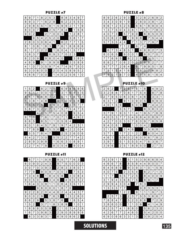 Number Fill-In Puzzle Book – Regular Print | 128 Puzzles & Over 7,000 Numbers!