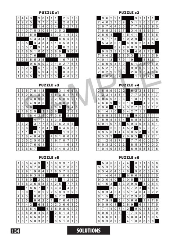 Number Fill-In Puzzle Book – Regular Print | 128 Puzzles & Over 7,000 Numbers!