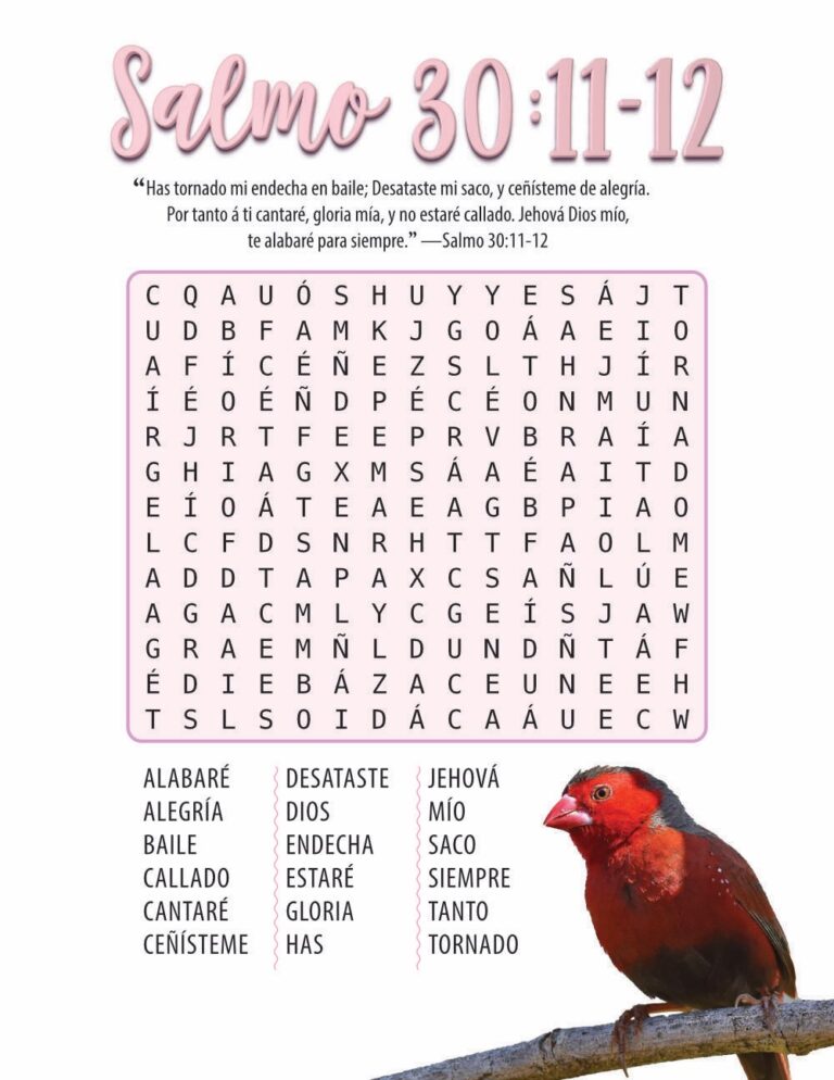 Salmo 30:11-12 sopa de letras [PDF]