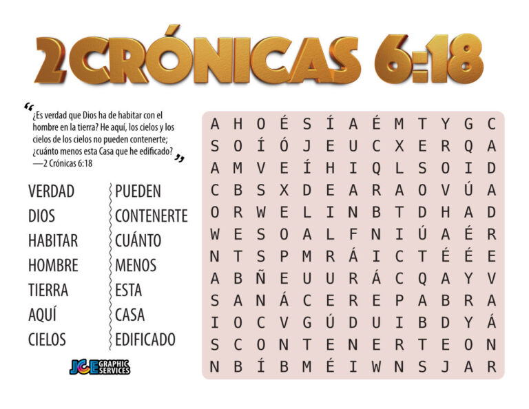 2 Crónicas 6:18 sopa de letras