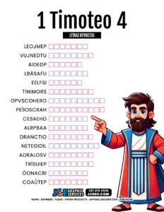 Juego Bíblico: 1 Timoteo 4 - Letras Revueltas [PDF]