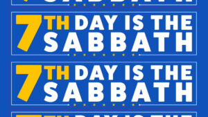 7th Day Is the Sabbath – Bumper Sticker (4-Pack Sheet)