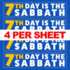 7th Day Is the Sabbath – Bumper Sticker (4-Pack Sheet)