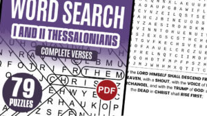 Bible Word Search Puzzles – 1 & 2 Thessalonians (KJV): Full Verse Edition – Digital PDF