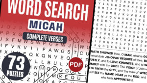 Bible Word Search Puzzles – Micah (KJV): Full Verse Edition – Digital PDF
