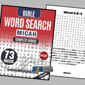 Bible Word Search Puzzles – Micah (KJV): Full Verse Edition – Digital PDF