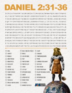 Daniel 2:31-36 Word Search Puzzle [PDF]
