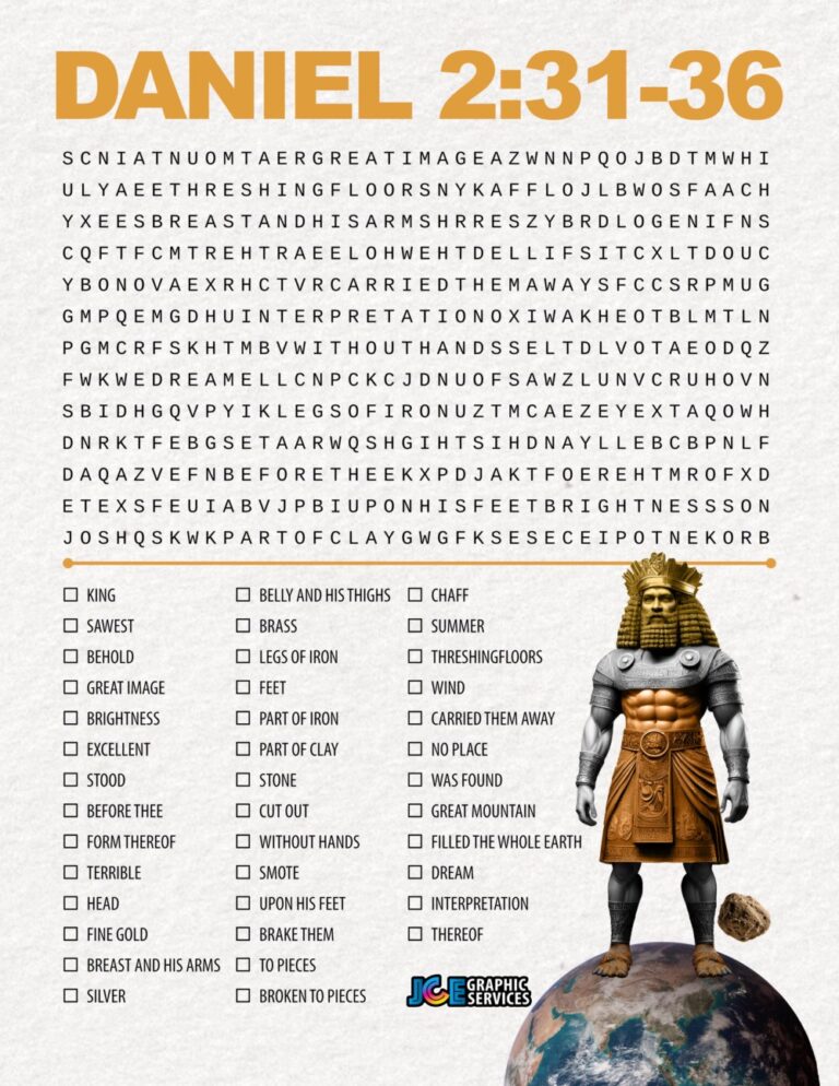 Daniel 2:31-36 Word Search Puzzle [PDF]