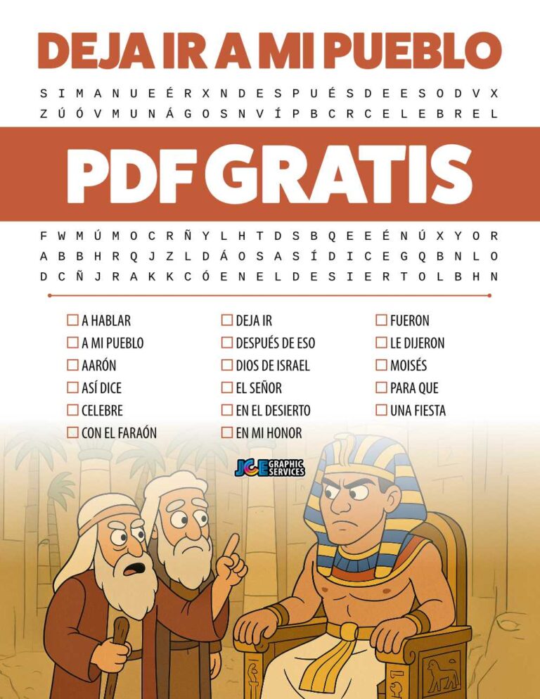 ¡Sopa de Letras Bíblica Gratis! Deja ir a mi pueblo [PDF]