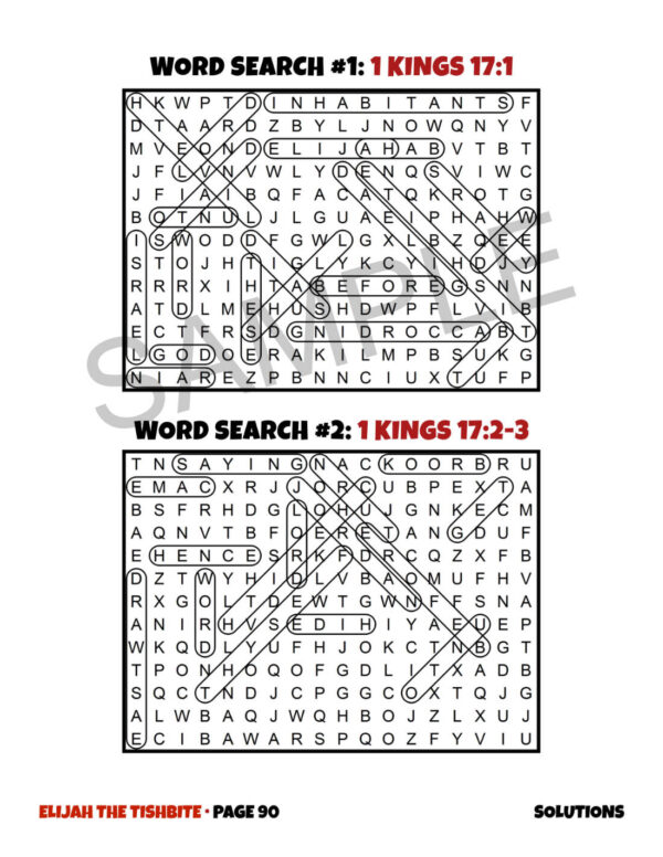Elijah the Tishbite Word Search Puzzles – 89 Large-Print Scripture Puzzles (KJV) [PDF]