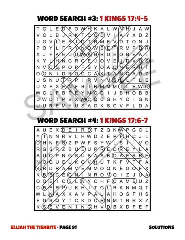 Elijah the Tishbite Word Search Puzzles – 89 Large-Print Scripture Puzzles (KJV) [PDF]
