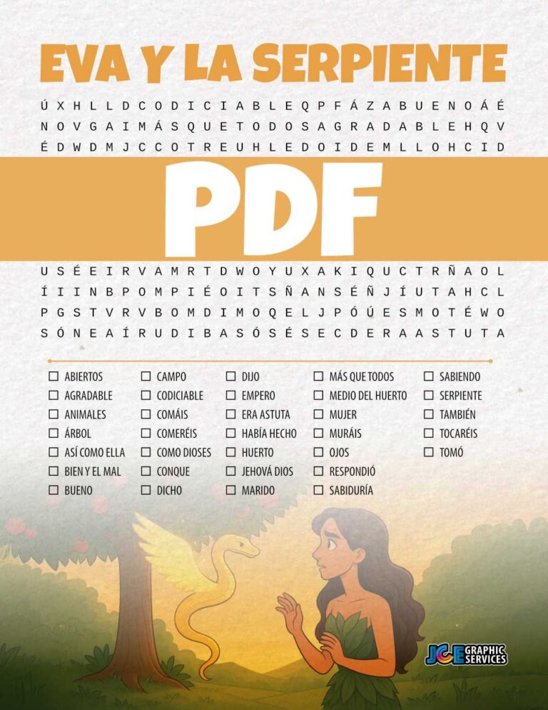 Sopa de Letras Gratis – Eva y la Serpiente