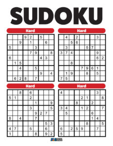 Four Sudoku Puzzles Hard