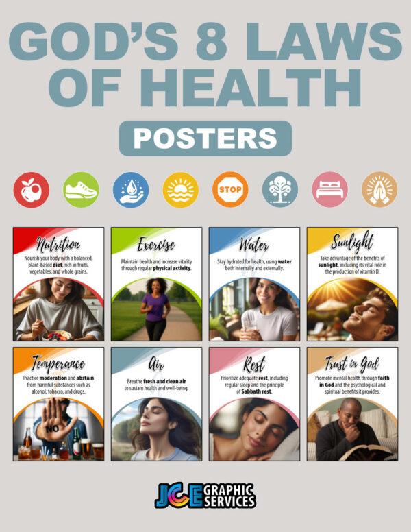 God’s 8 Laws of Health: Complete Poster Set