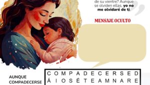Isaías 49:15 sopa de letras con mensaje oculto