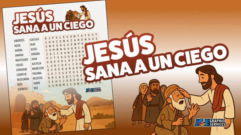 Sopa de Letras Bíblica: Jesús Sana a un Ciego [PDF]
