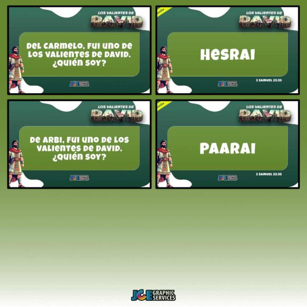 Juego Bíblico: ¿Quién Soy? Los valientes de David | PowerPoint