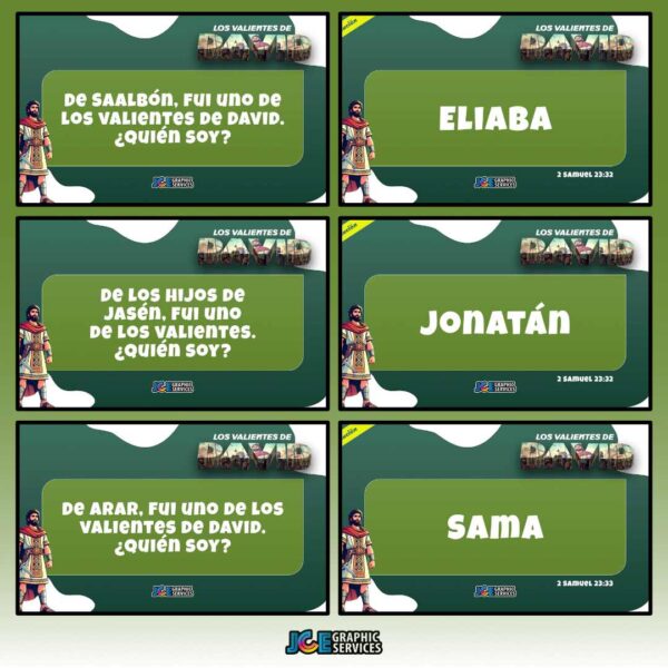Juego Bíblico: ¿Quién Soy? Los valientes de David | PowerPoint