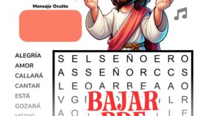 Sofonías 3:17 sopa de letras con mensaje oculto