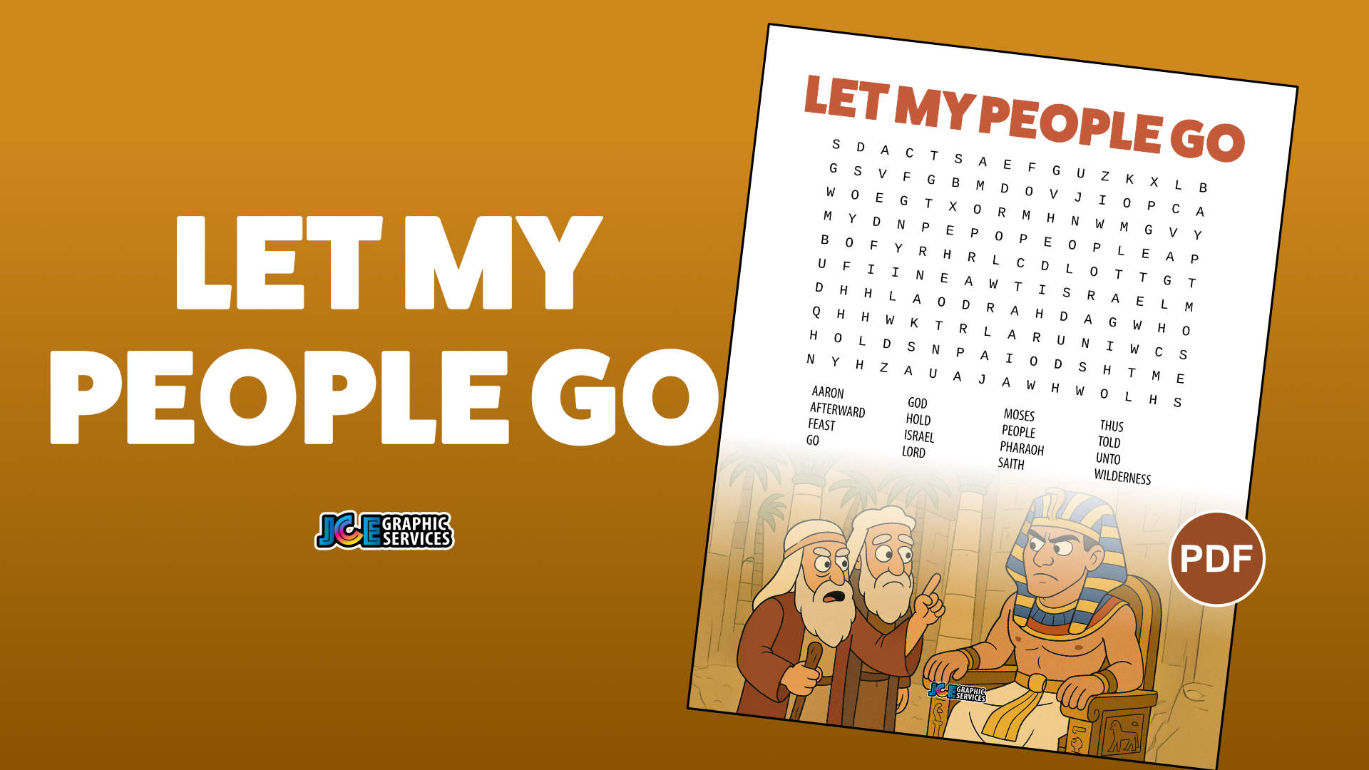 Free Word Search Puzzle: Let My People Go