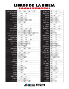 Libros de la Biblia: Palabras Desordenadas [PDF]