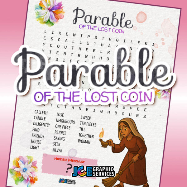 Bible Word Search Puzzle – Parable of The Lost Coin [PDF]