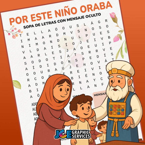 Por Este Niño Oraba - Sopa de letras con mensaje oculto [PDF]