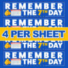 Remember the 7th Day – Bumper Sticker (4-Pack Sheet)