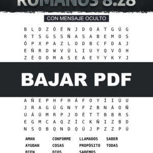 Sopa de Letras con Mensaje Oculto – Romanos 8:28